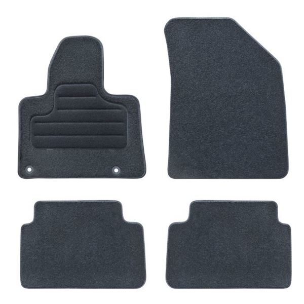 4 tapis sur mesure moquette noire pour Citroën C5 II
