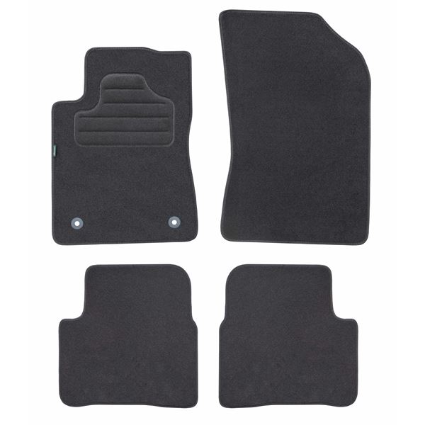 4 tapis sur mesure moquette noire pour Citroën C3 III Feu Vert