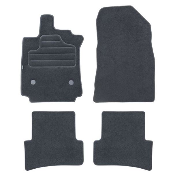 4 tapis sur mesure moquette noire pour Renault Clio IV Feu Vert