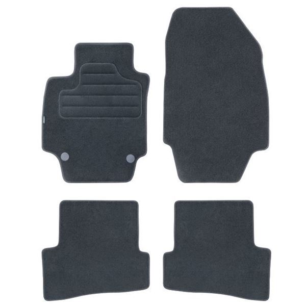 4 tapis sur mesure moquette noire pour Renault Captur I Feu Vert