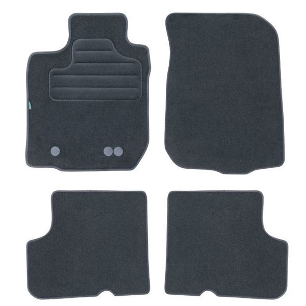 4 tapis sur mesure moquette noire pour Dacia Duster I Feu Vert