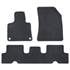 Jeu de tapis sur mesure moquette tuftée noire pour Citroën C4 Picasso II Feu Vert Premium