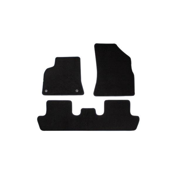 Jeu de tapis sur mesure moquette tuftée noire pour Peugeot 3008 I & 5008 I Feu Vert Premium