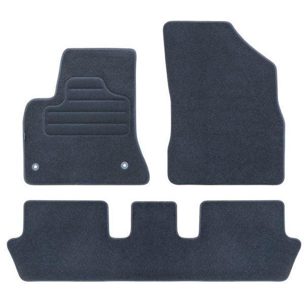 3 tapis sur mesure moquette noire pour Citroën C4 Picasso I Feu Vert