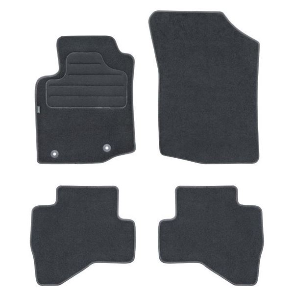 4 tapis sur mesure moquette noire pour Citroën C1 II Peugeot 108 Toyota Aygo II Feu Vert