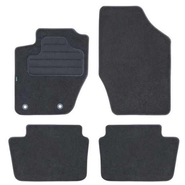4 tapis sur mesure moquette noire pour Peugeot 307 Feu Vert