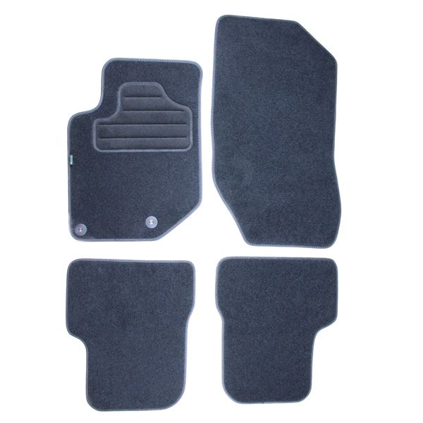 4 tapis sur mesure moquette noire pour Peugeot 208 II et 2008II Feu Vert