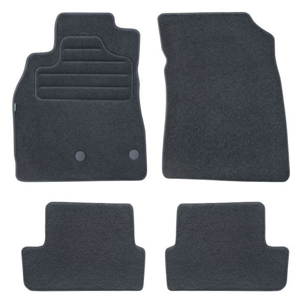4 tapis sur mesure moquette noire pour Renault Mégane III Feu Vert