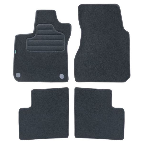 4 tapis sur mesure moquette noire pour Renault Twingo III Feu Vert