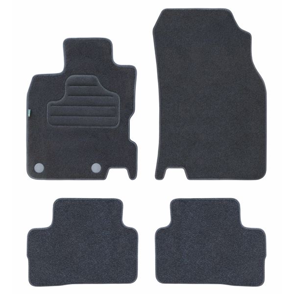 4 tapis sur mesure moquette noire pour Renault Kadjar Feu Vert