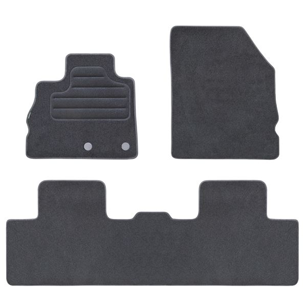 3 tapis sur mesure moquette noire pour Renault Scenic IV Feu Vert