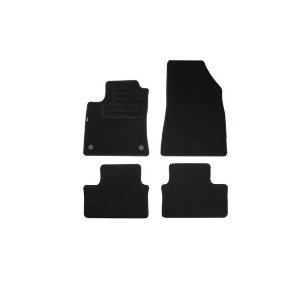 4 tapis sur mesure moquette noire pour Renault Clio V Feu Vert