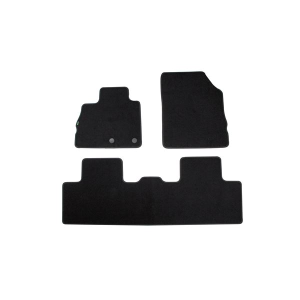 Jeu de tapis sur mesure moquette tuftée noire pour Renault Scenic IV Feu Vert Premium