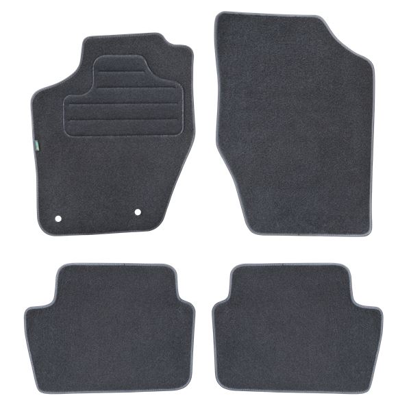 4 tapis sur mesure moquette noire pour Citroën C4 I