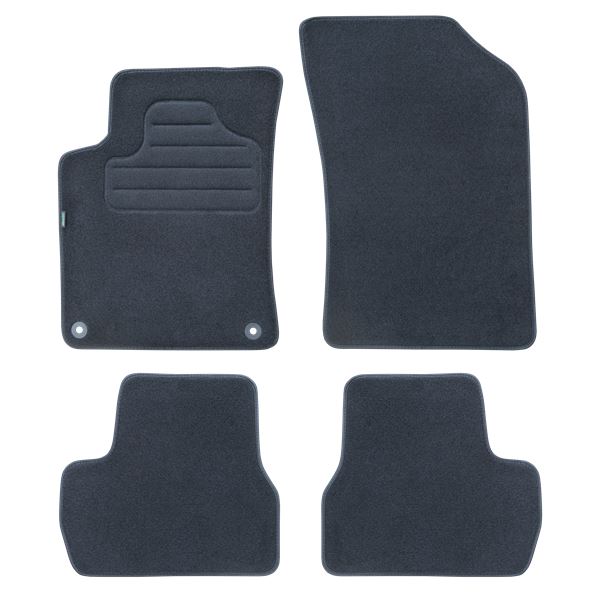 4 tapis sur mesure moquette noire pour Citroën C3 II DS3