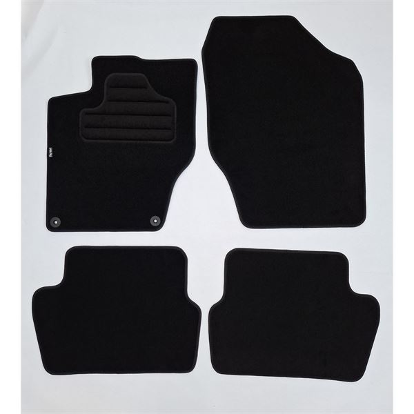 4 tapis sur mesure moquette noire pour Citroën C4 II DS4