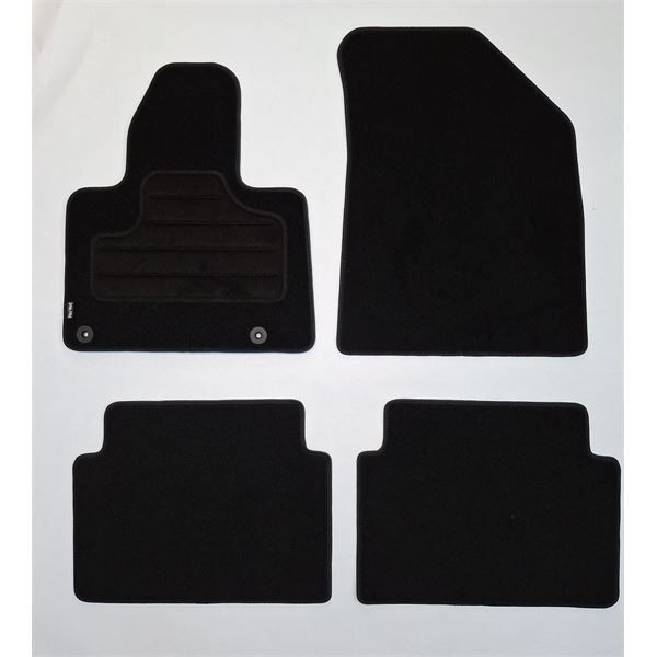 4 tapis sur mesure moquette noire pour Citroën C5 II