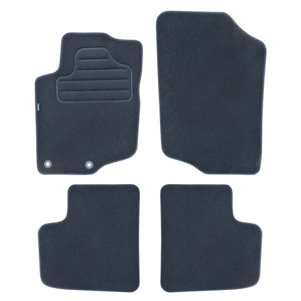4 tapis sur mesure moquette noire pour Peugeot 207 Feu Vert
