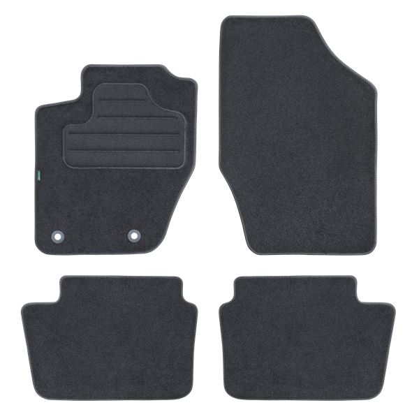 4 tapis sur mesure moquette noire pour Peugeot 307 Feu Vert