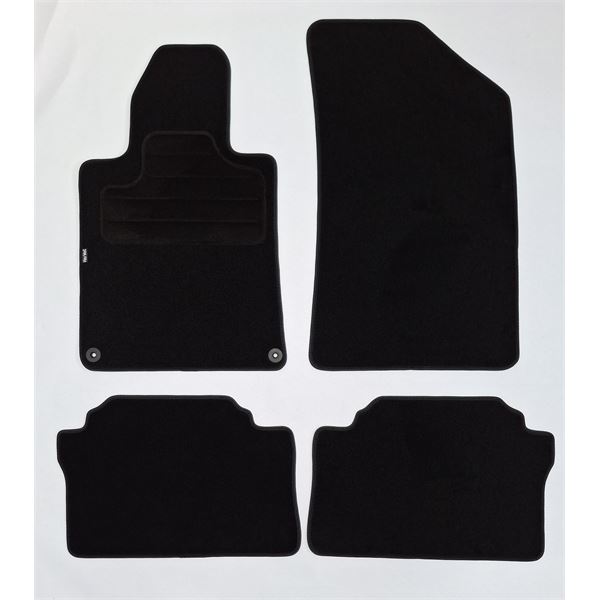4 tapis sur mesure moquette noire pour Peugeot 508 I Feu Vert