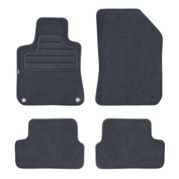 4 tapis sur mesure moquette noire pour Peugeot 308 II Feu Vert