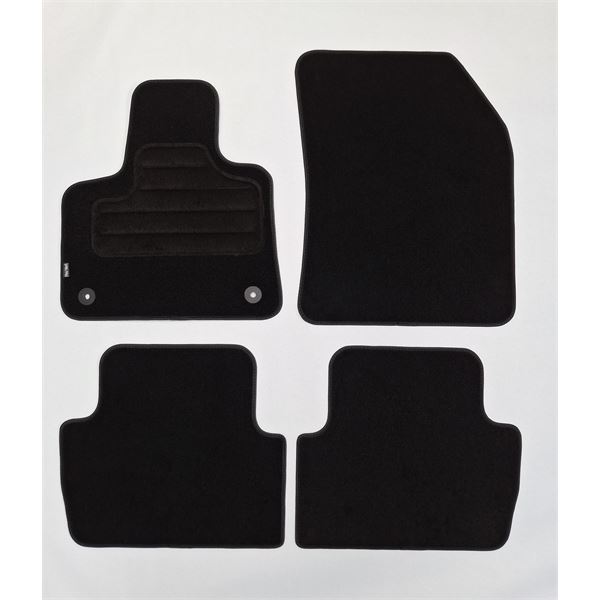 4 tapis sur mesure moquette noire pour Peugeot 5008 II Feu Vert