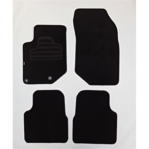 4 tapis sur mesure moquette noire pour Peugeot 208 II et 2008II Feu Vert