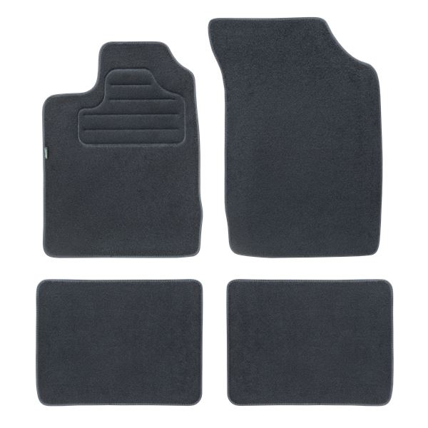 4 tapis sur mesure moquette noire pour Renault Clio II V2 Feu Vert