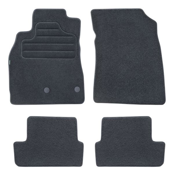 4 tapis sur mesure moquette noire pour Renault Mégane III Feu Vert