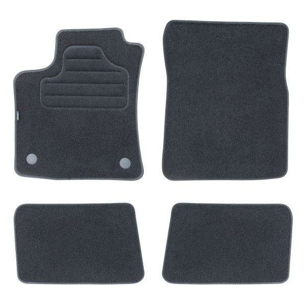 4 tapis sur mesure moquette noire pour Renault Twingo II Feu Vert