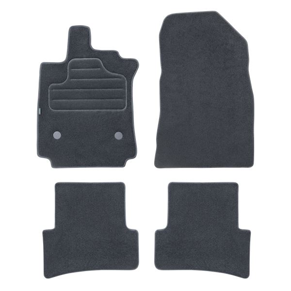 4 tapis sur mesure moquette noire pour Renault Clio IV Feu Vert