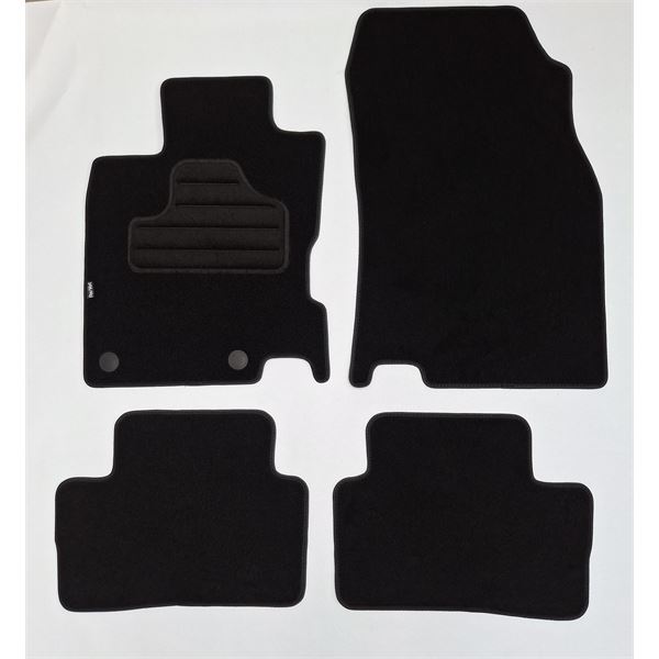 4 tapis sur mesure moquette noire pour Renault Twingo III Feu Vert