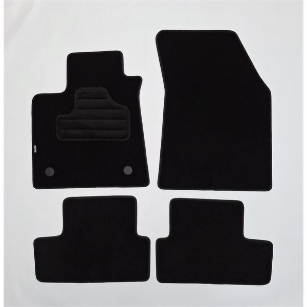 4 tapis sur mesure moquette noire pour Renault Mégane IV Feu Vert