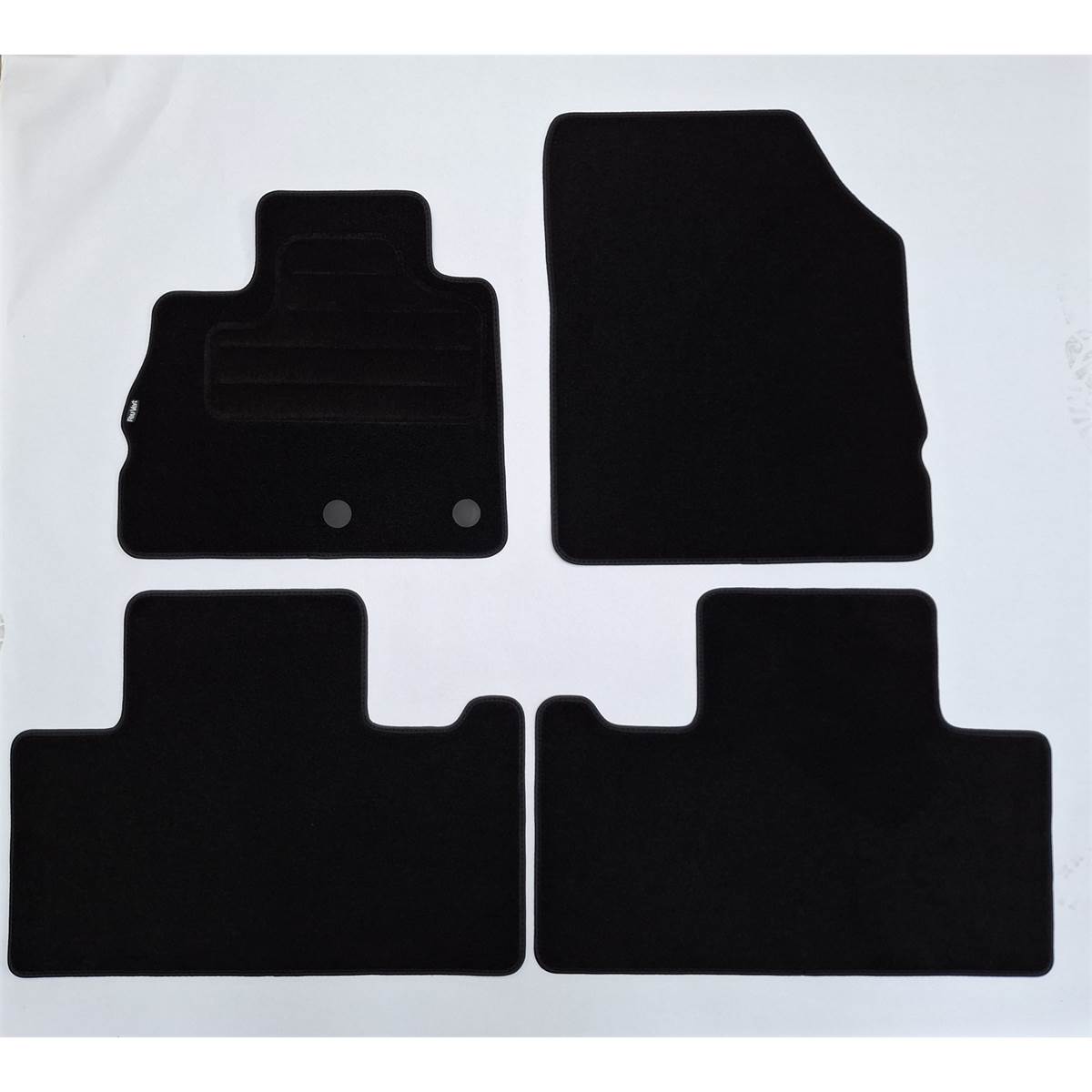 Tapis (4 pièces) Sur Mesure Moquette Noire Pour Renault Scenic Iv Feu Vert