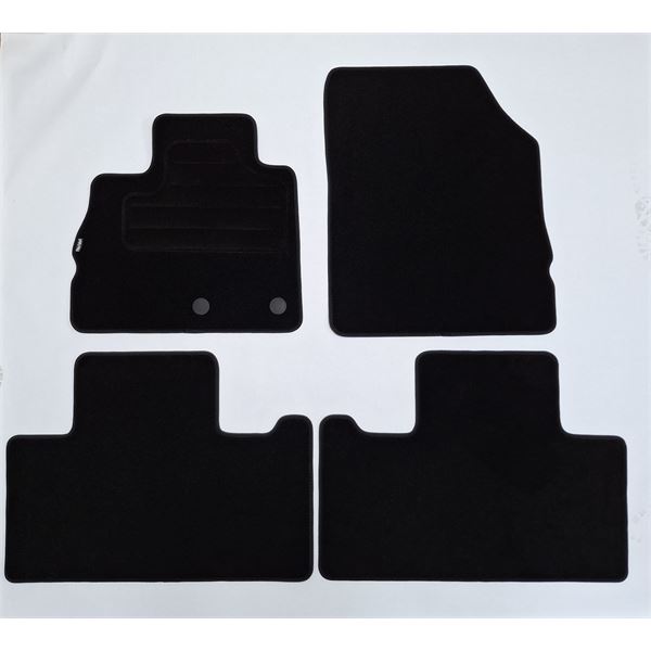 4 tapis sur mesure moquette noire pour Renault Scenic IV Feu Vert