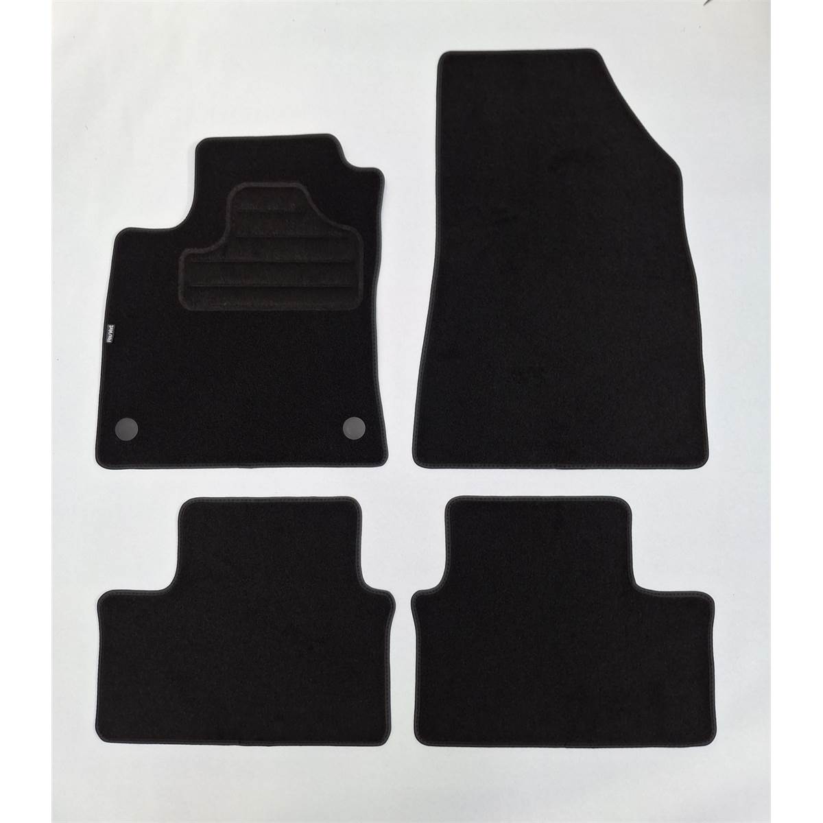 Tapis (4 pièces) Sur Mesure Moquette Noire Pour Renault Clio V Feu Vert