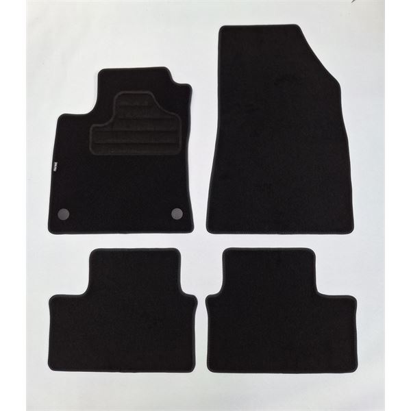 4 tapis sur mesure moquette noire pour Renault Clio V Feu Vert