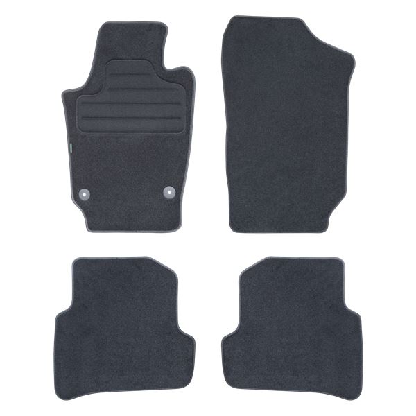4 tapis sur mesure moquette noire pour Volkswagen Polo V Feu Vert