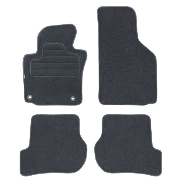 4 tapis sur mesure moquette noire pour Volkswagen Golf V & VI Feu Vert