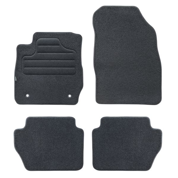4 tapis sur mesure moquette noire pour Ford Fiesta VI Feu Vert