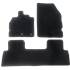 Jeu de tapis sur mesure moquette tuftée bouclée noire pour Renault Scenic III Feu Vert Premium
