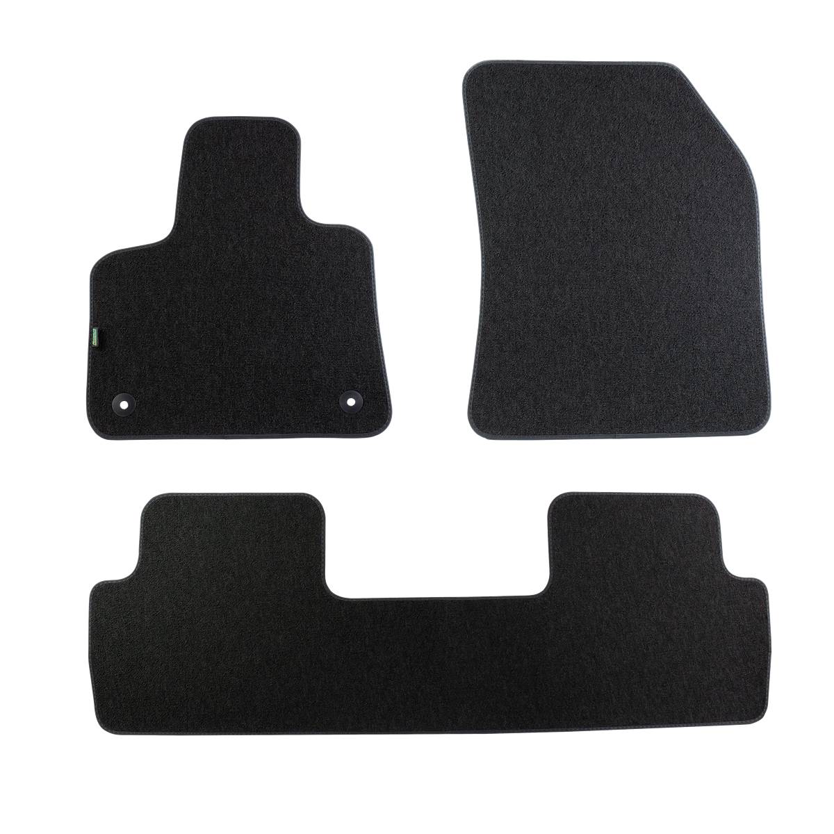 Jeu De Tapis Sur Mesure Moquette Tuftée Bouclée Noire Pour Renault Mégane Iv Feu Vert Premium