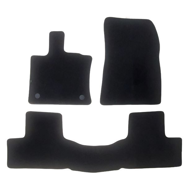 Jeu de tapis sur mesure moquette tuftée bouclée noire pour Renault Captur II Feu Vert Premium