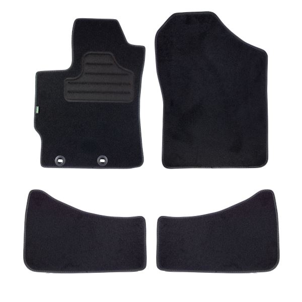 4 tapis sur mesure moquette noire pour Toyota Yaris Hybride Feu Vert