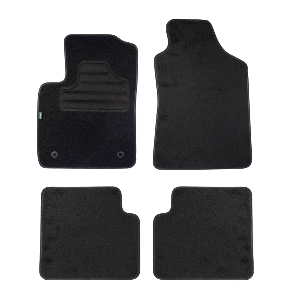 Tapis (4 pièces) Sur Mesure Moquette Noire Pour Fiat 500 Feu Vert