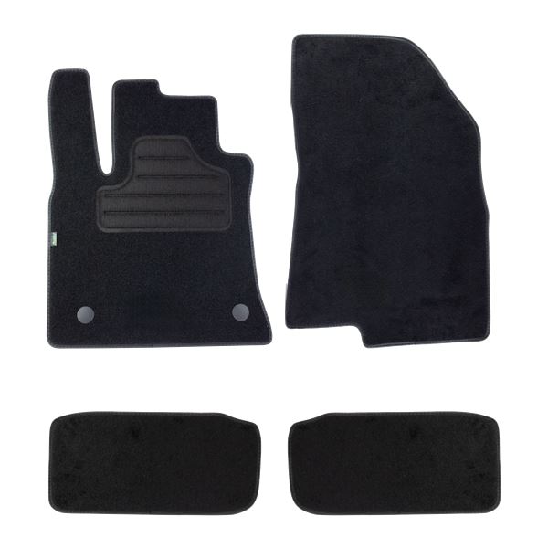 4 tapis sur mesure moquette noire pour Dacia Sandero 3 Feu Vert