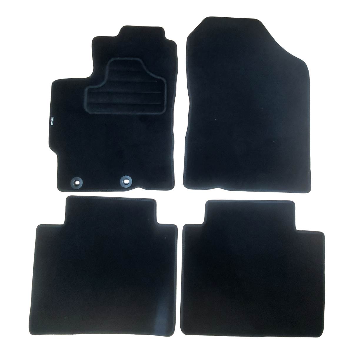 Tapis (4 pièces) Sur Mesure Moquette Noire Pour Toyota Yaris Iii Feu Vert