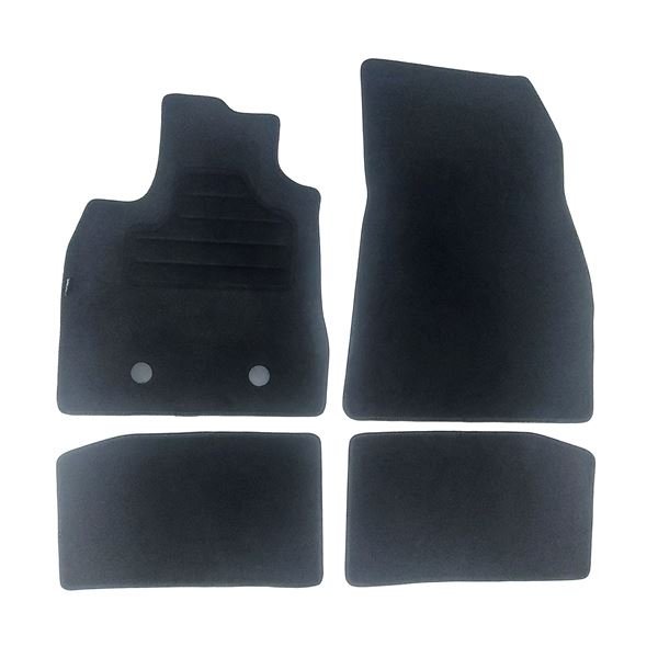 4 tapis sur mesure moquette noire pour Dacia Duster II/III Feu Vert