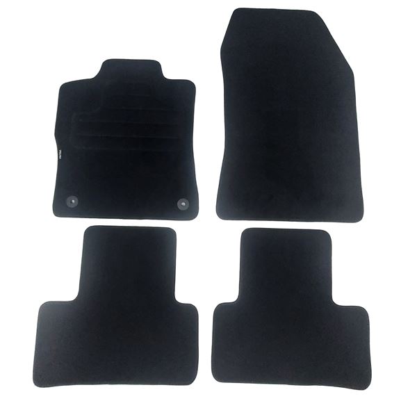 4 tapis sur mesure moquette noire pour Peugeot 308 III Feu Vert