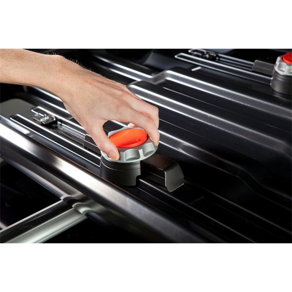 Coffre de toit Feu vert Evospace 600ds gris
